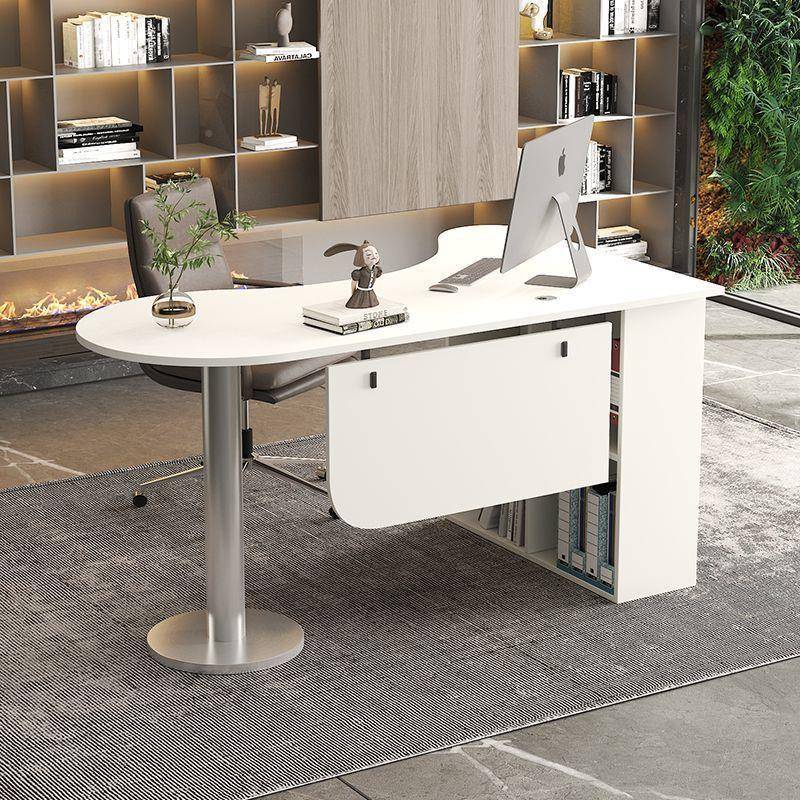 高档办办电脑桌公式书桌简约扇形桌子弧形经理TBR台桌单人L型公桌