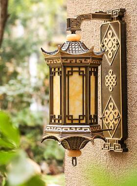 室外新中式墅复古欧式仿云石壁亭灯别铝大门灯八角压铸户GBA外壁