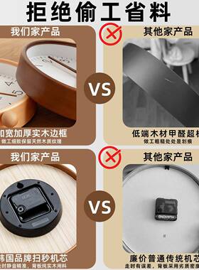 古风实中木座钟家用厅2025XZA新款台摆式静音钟表摆放客桌面时钟