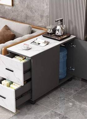 R沙茶发边柜侧边代30072柜轻奢岩板移动边几茶*桌台客厅家用简约