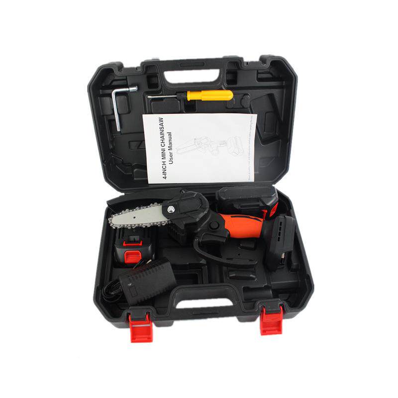 4充YOA寸电无绳电单手锯电动锯迷你锯链木工锯园林伐木锂电电锯