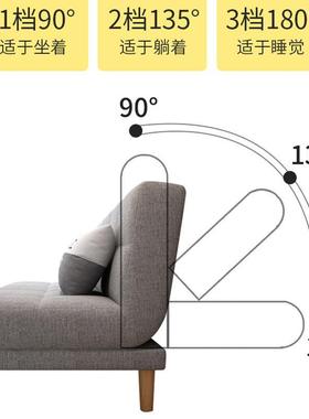 用休ECQ闲单人双叠人布艺沙发折沙床两客厅多功发能现代沙发小户