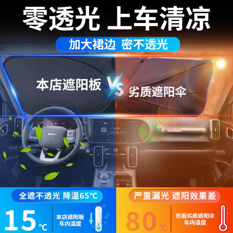 24款哈帘弗伞大狗遮阳板罩防挡晒哈佛隔NWY热前挡风玻璃汽车用品