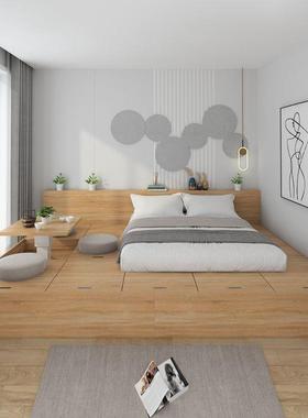 室储榻榻米AL101253特大床加长床可收纳带降升桌日式踏物踏米地台