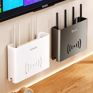 无线路由器收纳盒置物架免打孔壁挂式隐藏客厅墙上放wifi光猫遮挡