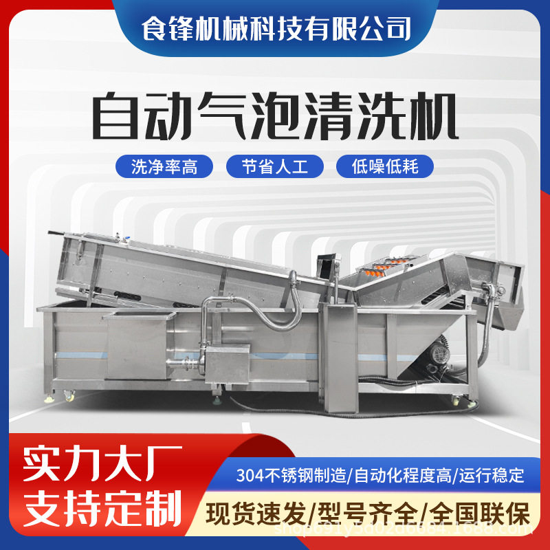 果蔬气泡清洗机绿叶青菜去泥喷淋清洗鸡胸猪牛羊肉高压喷淋清洗机