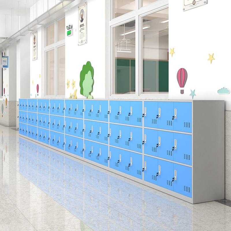 需定制学生书包柜员工铁皮柜磁吸无锁幼儿园收纳柜学校教室密码锁