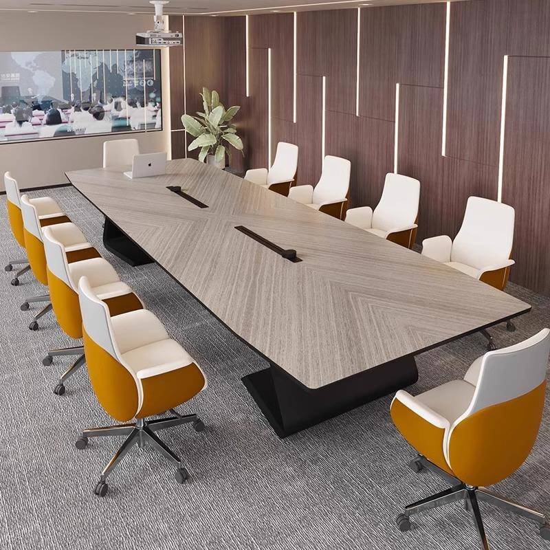 需定制烤漆会议桌长桌简约现代大型会议室洽谈桌长条桌培训桌办公