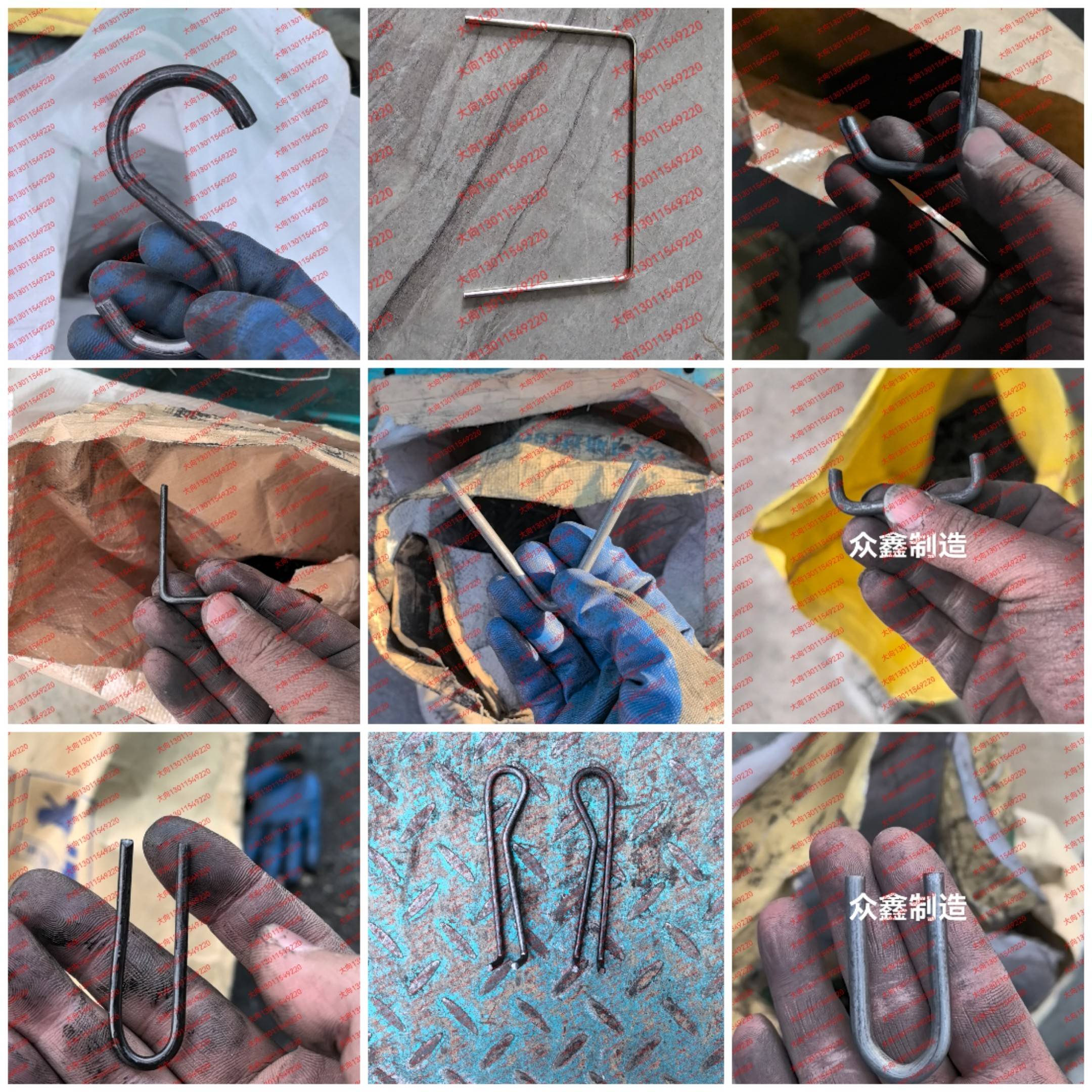 不锈钢圆钢折弯铁线成型3d折弯U型V型方形把手吊环方框锚筋挂钩