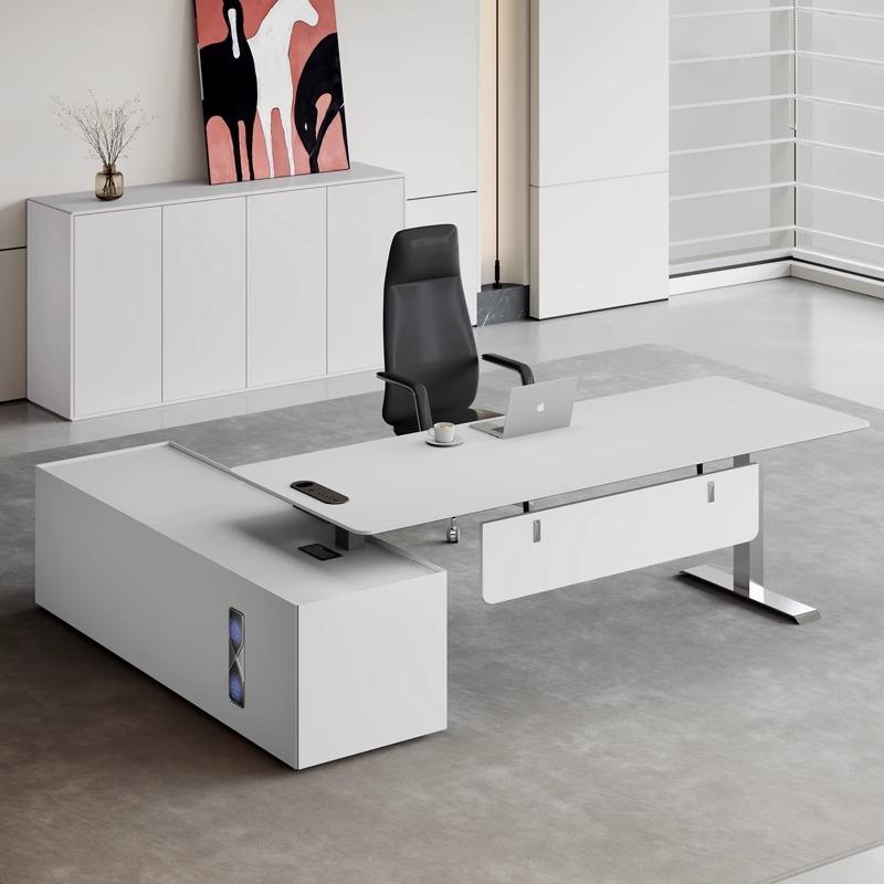 需定制智能电动升降老板办公桌简约现代大班台主管桌经理桌办公桌