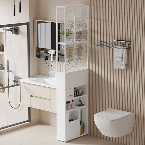 需定制蜂窝铝浴室边柜半墙隔断柜防水卫生间洗漱台侧柜屏风玄关高