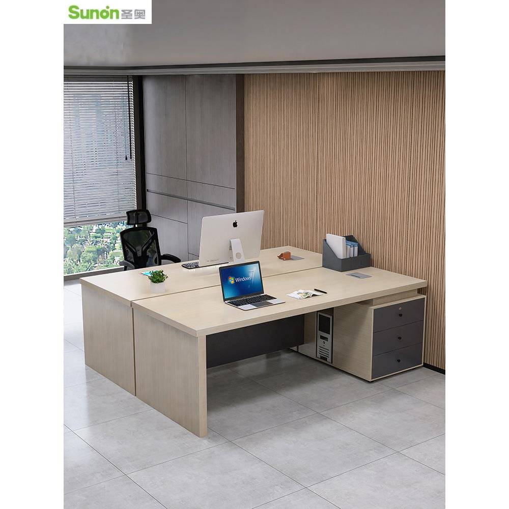 需定制圣奥官方正品老板办公桌简约现代单人电脑桌主管经理财务桌