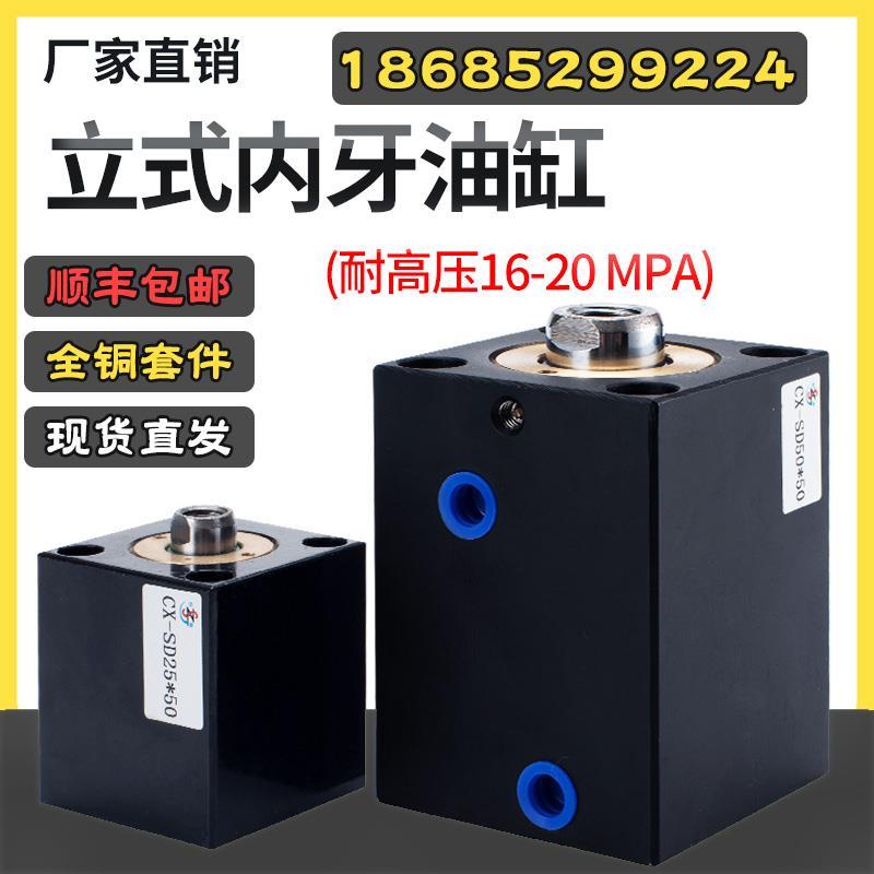 薄型油缸液压缸方形模具立式内牙卧式JOB小油缸CX-SD20*50/63-80
