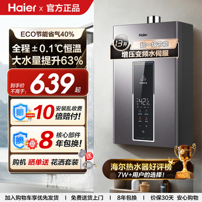 海尔燃气热水器天然气恒温水伺服