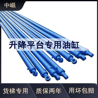 速发货梯油缸液压升降机单向电动液压缸加长伸缩小型长行程配件大