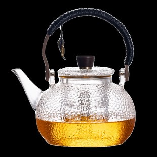 煮茶器蒸煮一体茶壶黑晶炉套装 新款 耐高温防爆加厚玻璃烧水泡茶壶