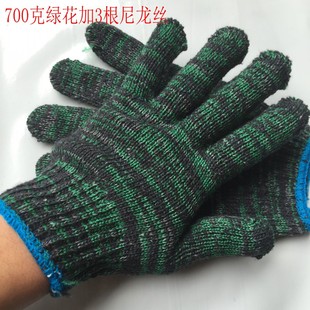 耐磨工作机修防护防滑棉纱手套线手套加厚棉线手套 劳保手套