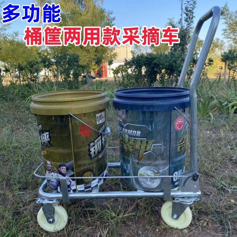 新款农用大棚瓜果蔬菜移动采摘运输车懒人便携式推拉工具车折叠式
