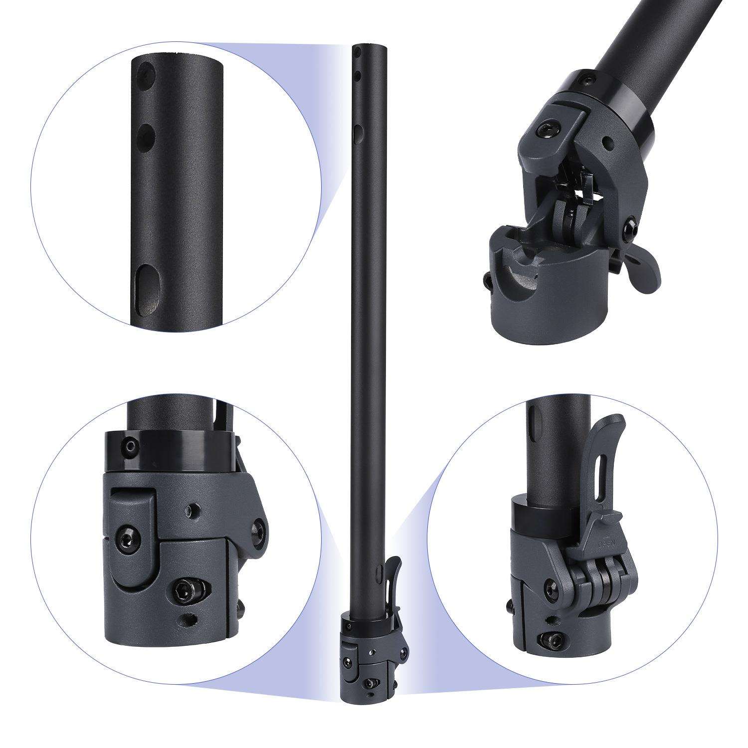 M365 1S PRO PRO2电动滑板车前立杆带折叠基座升级长款转向杆配件