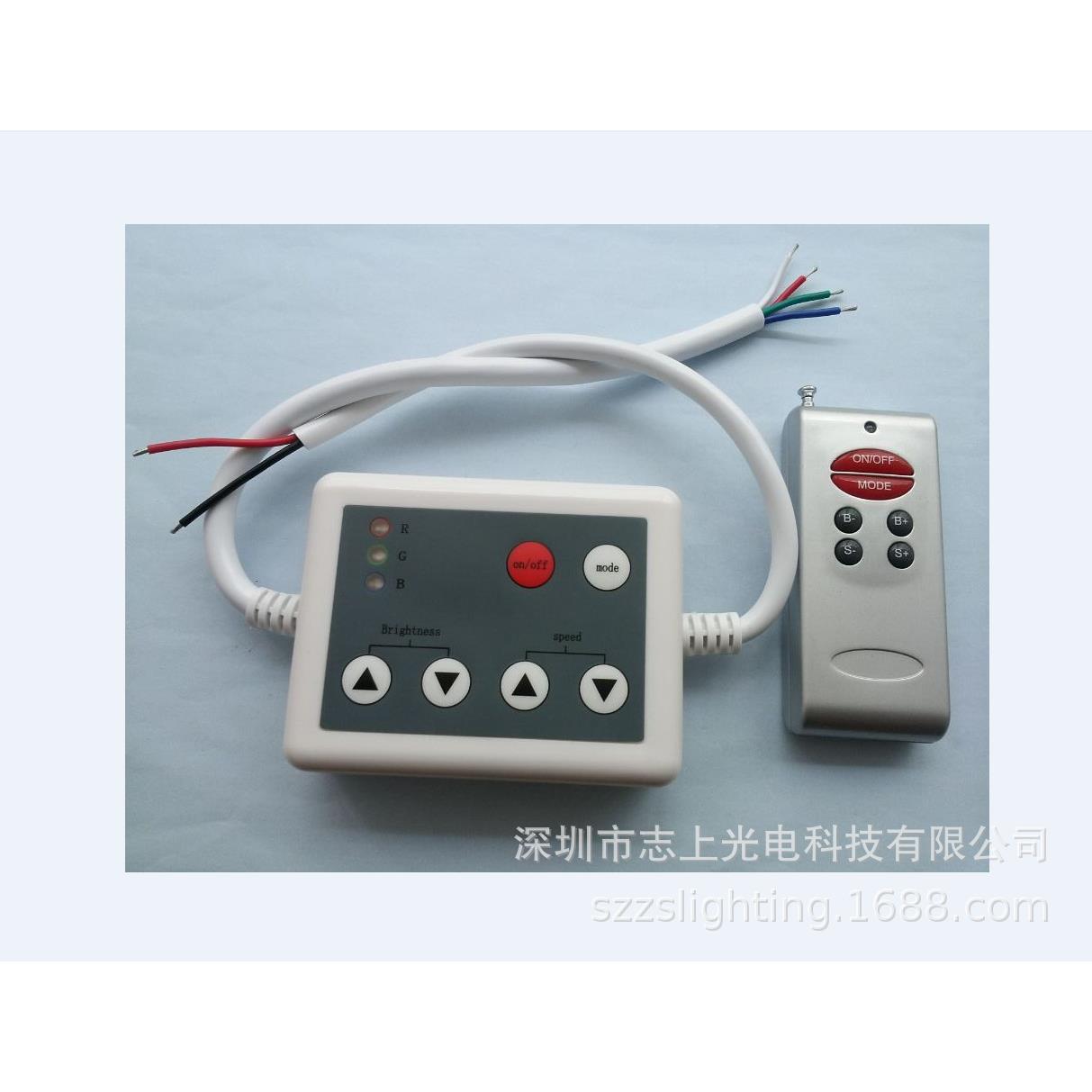 无线射频6键控制器按键薄膜面板控制器LED灯带灯条控制盒12v24v