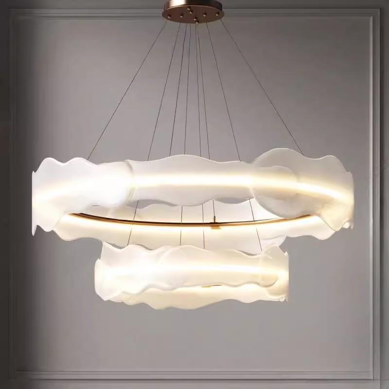 北欧创意波浪客厅吊灯现代简约餐厅意式全光谱设计师艺术主卧室灯