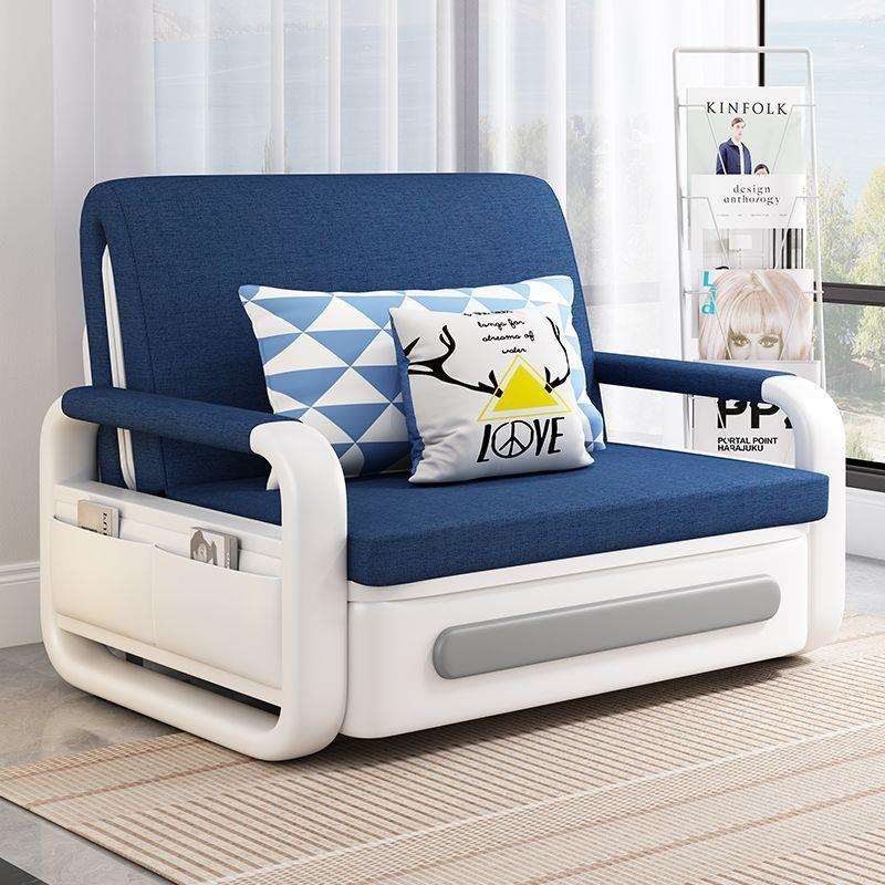 可折叠沙发床一体两用多功能阳台新款伸缩单人双人客厅家用实木