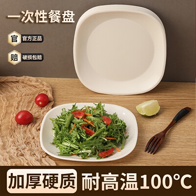 稻壳一次性餐盘食品级家用盘子