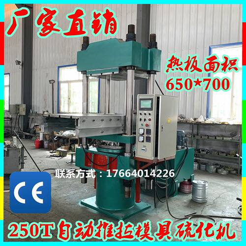 电热平板硫化机厂 液压成型油封机 250T氟胶四柱模压机厂家