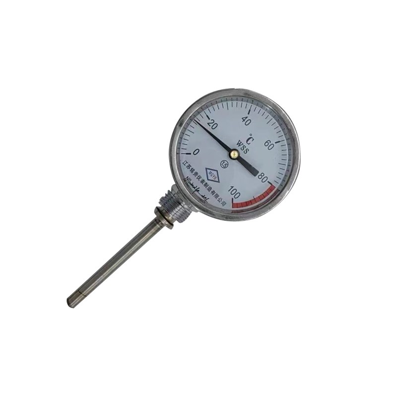 双金属温度计eWSS40115不锈钢径轴向指针锅炉管道烤鸭工业温度表