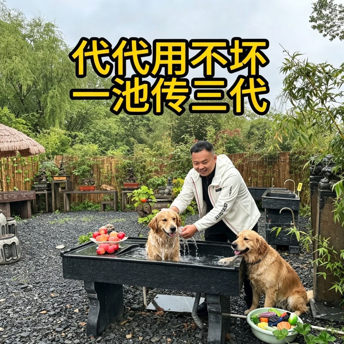 大理石洗衣池户外洗手台