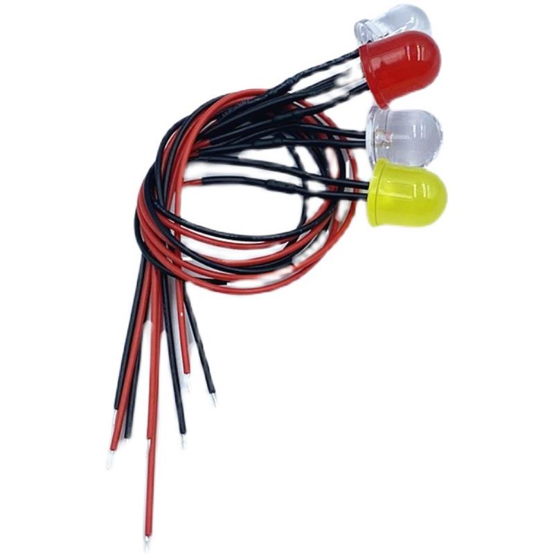 12MM发光二极管 F12大灯珠3V6V12V24V110V220V大型LED带线发光灯