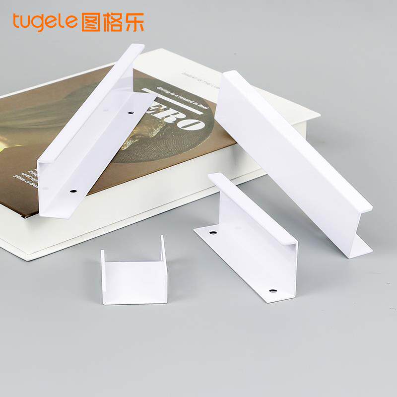 隐形柜门拉手白色免打孔抽屉衣柜橱柜门拉手把手长现代简约36mm宽