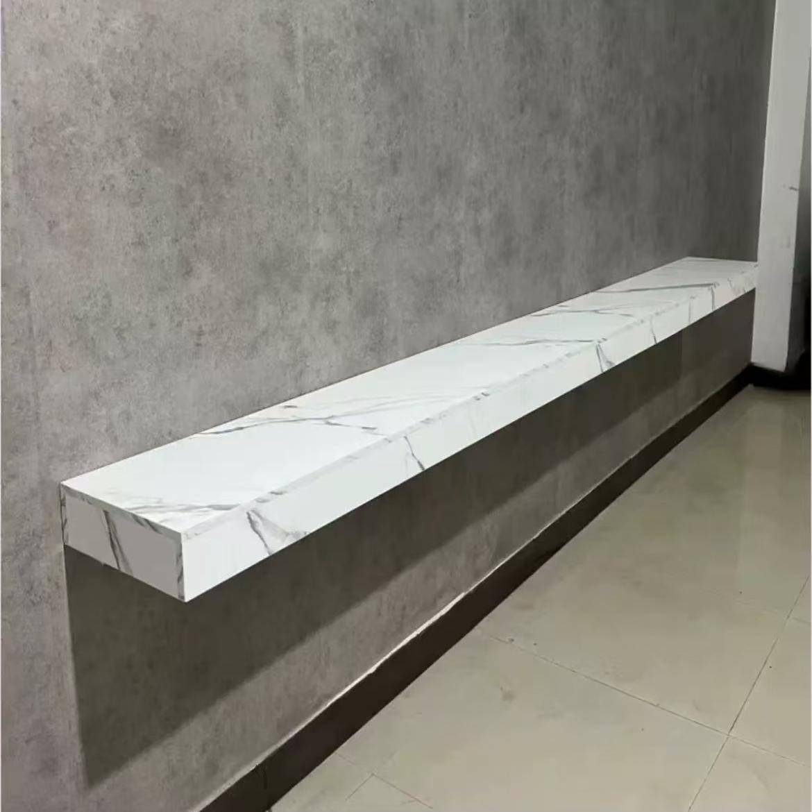 需定制理髲美发店专用大通镜镜台美业烫染区一体悬挂柜子美容院壁