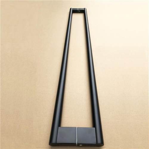 玻璃门拉手不锈钢圆管黑色扶手酒店木门把手有框门浴室简约大拉手