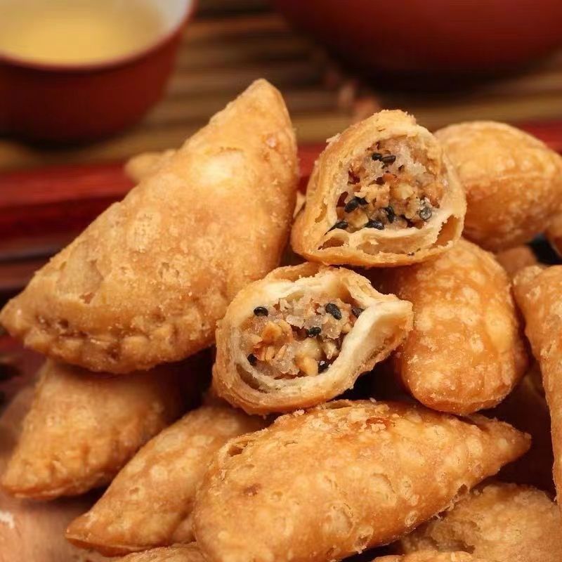 广西酥饺炸饺子三角酥广东牛角酥糕点油角老式怀旧零食小吃特产
