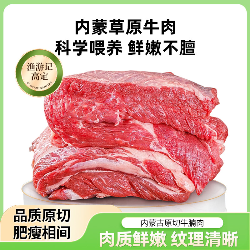 内蒙古原切牛腩肉 肥瘦比2/8烧烤家常菜 生鲜冷冻牛肉商用批发