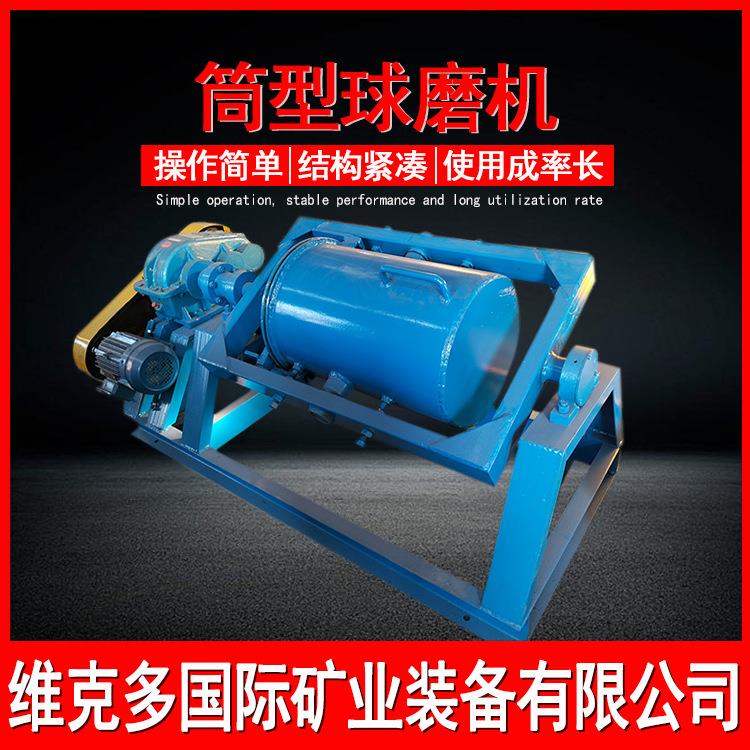 选矿用干湿两用研磨机 QM400*600筒型球磨机 溢流型混汞研磨设备