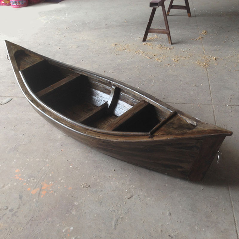 欧式实木装饰小船 景观舞台道具小 木船仿古木船可定制