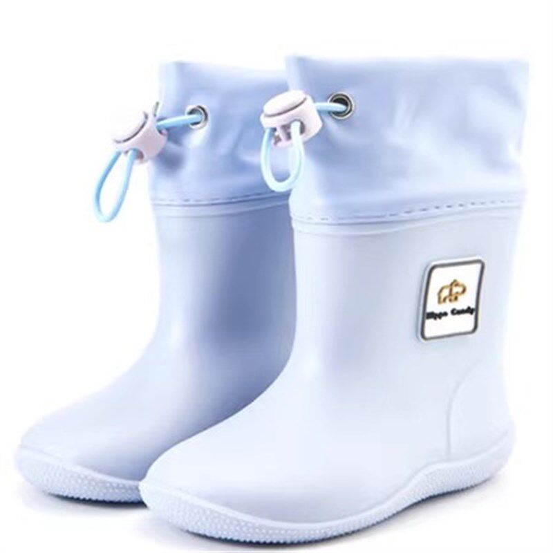 儿童雨鞋轻便防滑宝宝幼儿园小学生玩防水鞋套胶鞋男女童雨靴束口