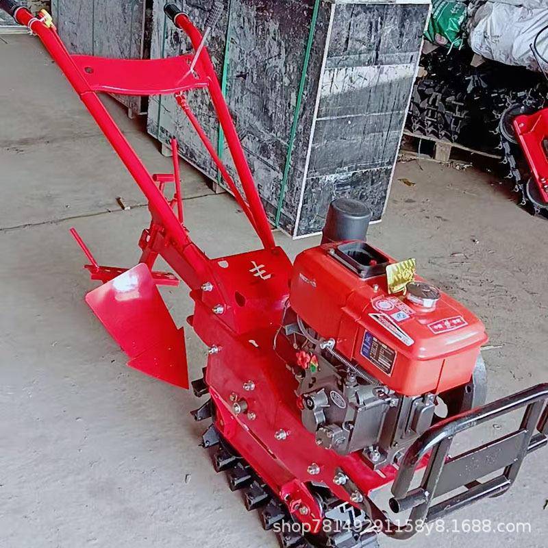 出口热销款履带链轨式柴油汽油微耕机小型家用翻地耕地机翻土