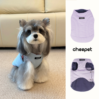 趣派狗狗撞色马甲秋冬宠物衣服