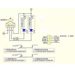 磁铁方向检测器磁场NS南北极判断电路核心板可定制磁极判断器