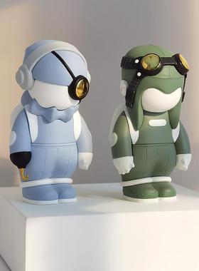 创意飞行员太空系列车内摆件男生高级中控台装饰潮玩公仔可爱礼物