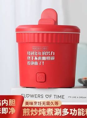 多功能泡面煎炒火锅家用宿舍懒人小电煮锅速食网红同款小电锅