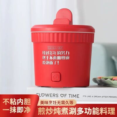多功能泡面煎炒火锅家用宿舍懒人小电煮锅速食网红同款小电锅