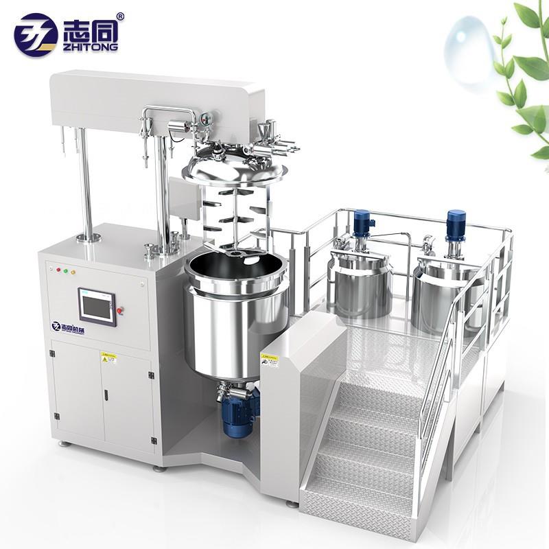 工厂发货300L真空均质乳化机PLC触摸屏乳化机化妆品厂乳化分散机