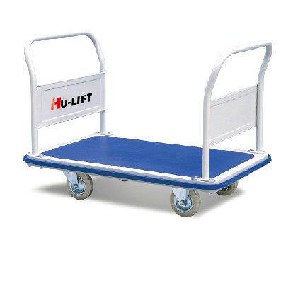 厂家供应LP00大台面钢制平板推车物流单层塑料手推车