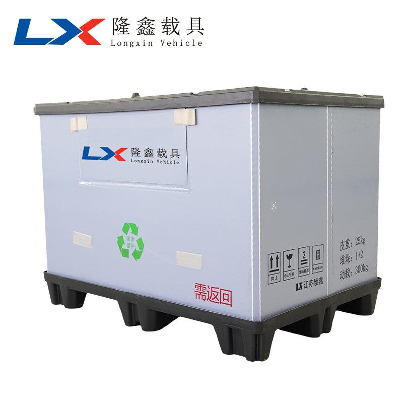 隆鑫高承重蜂窝板围板箱可折叠汽配物流可循环周转箱厂家可定制