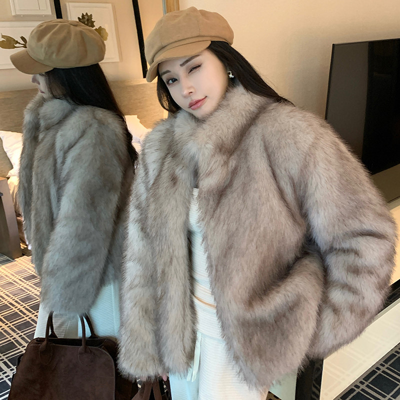 实拍 韩版皮草 C位千金 冬季新款时髦芬兰进口狐狸毛皮草外套女