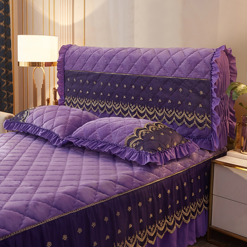 简约全包床头罩套加厚软包床头套拆洗夹棉弹力布艺防尘靠背罩欧式